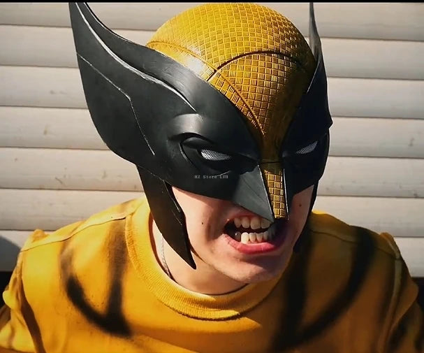 Wolverine Yellow and Black Cowl Battle Damage