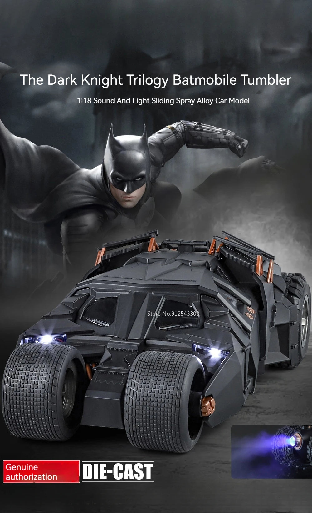 1:18 Scale Batmobile Tumbler – The Dark Knight Trilogy Edition