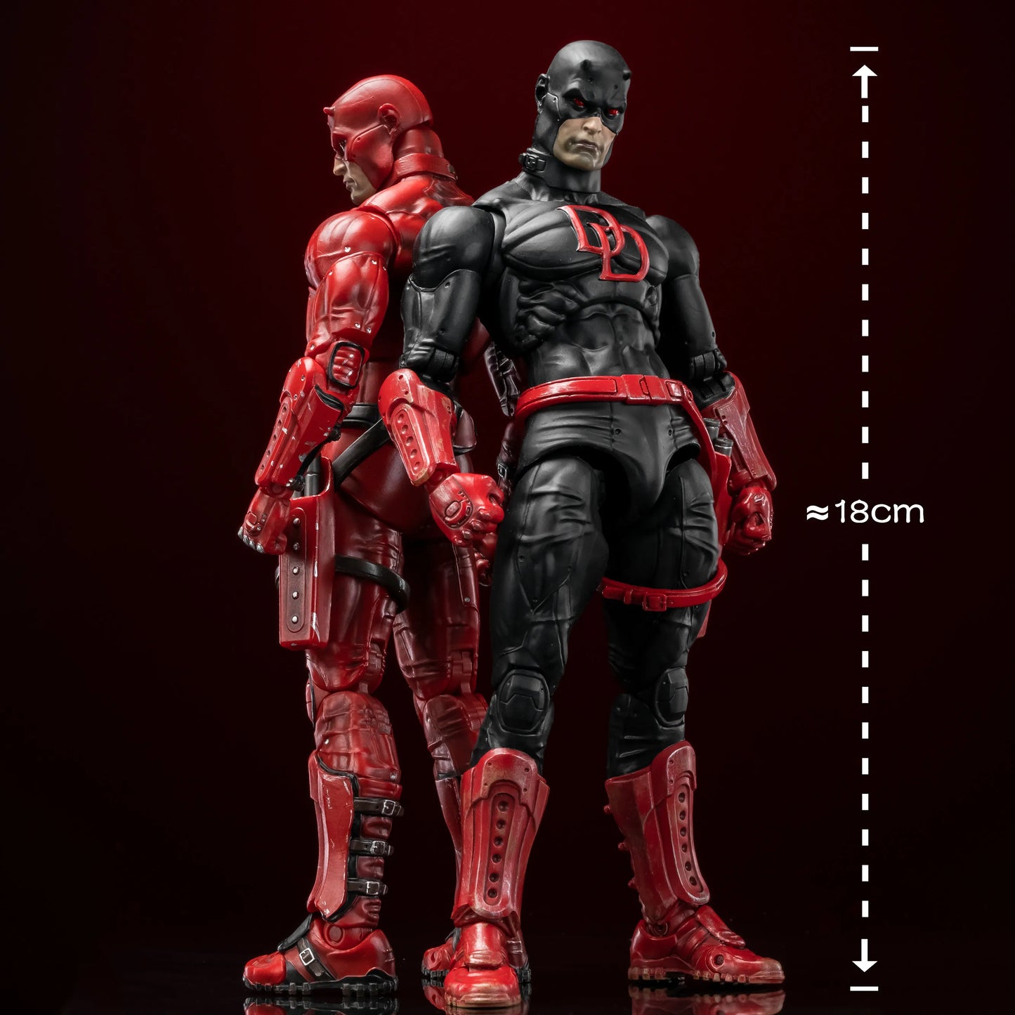 Daredevil Action Figure Classic Red and Shadowland Outfit