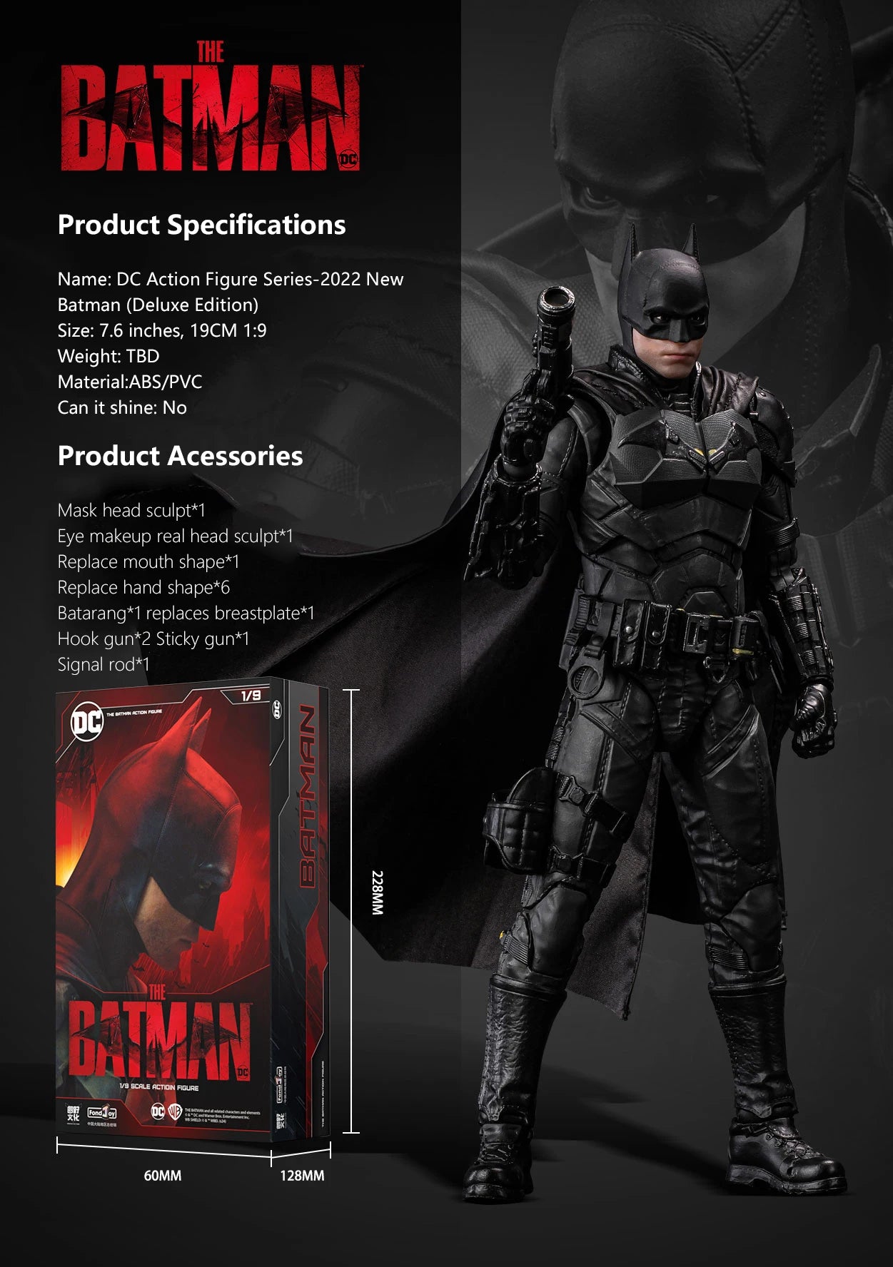 Fondjoy The Batman Deluxe Edition 1/9 Scale Action Figure (19cm)